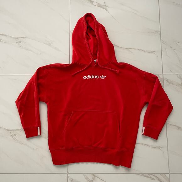 y2k Adidas stitched logo hoodie medium - Picture 1 of 4